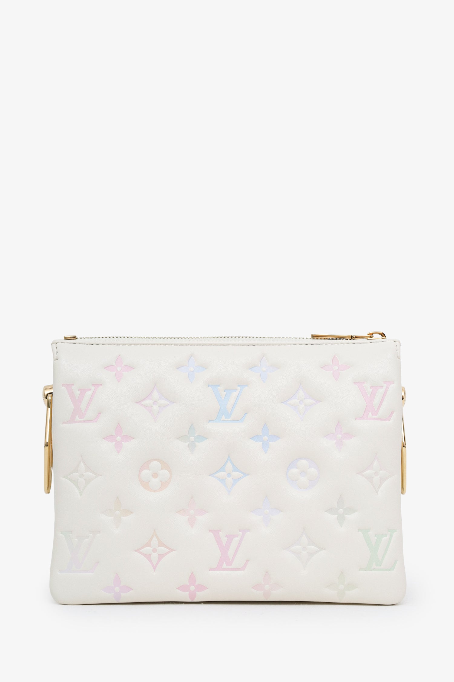 Louis Vuitton 2023 Cream Coussin BB 'Milky Way' Bag With 2 Straps