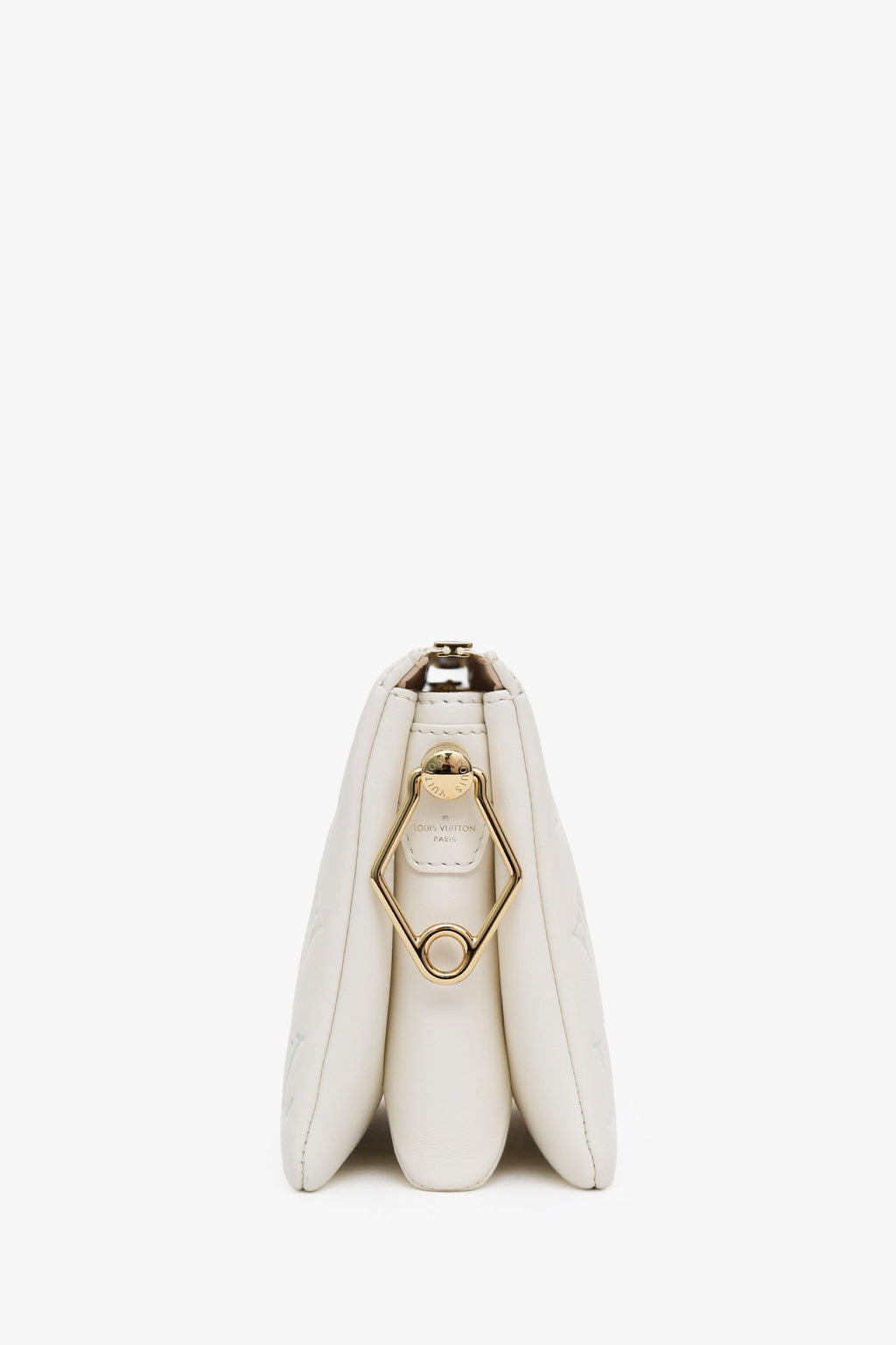 Louis Vuitton 2023 Cream Coussin BB 'Milky Way' Bag With 2 Straps
