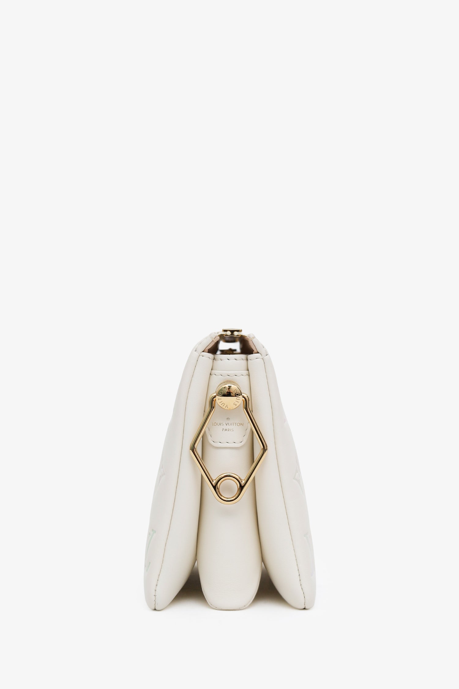 Louis Vuitton 2023 Cream Coussin BB 'Milky Way' Bag With 2 Straps