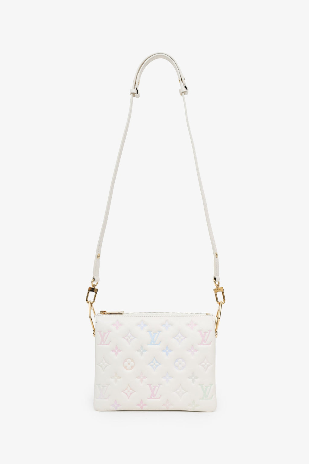 Louis Vuitton 2023 Cream Coussin BB 'Milky Way' Bag With 2 Straps