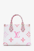 Louis Vuitton 2023 Limited Edition White/Pink Giant Monogram 'OnTheGo' PM Tote