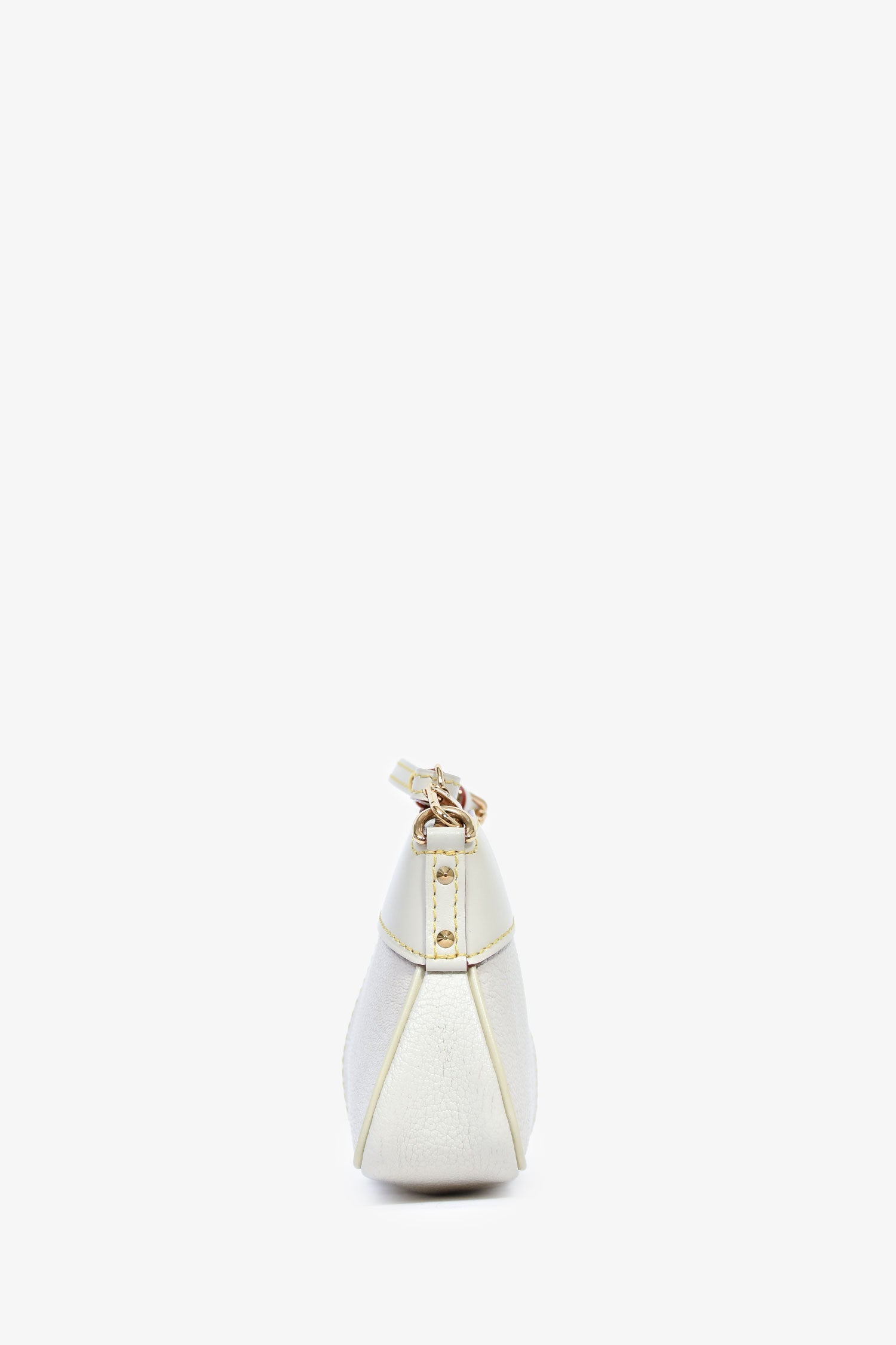 Louis Vuitton 2008 Off White Suhali Leather Lockit Clutch