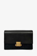 Saint Laurent 2017 Black Leather Suede Medium Bellechasse Shoulder Bag
