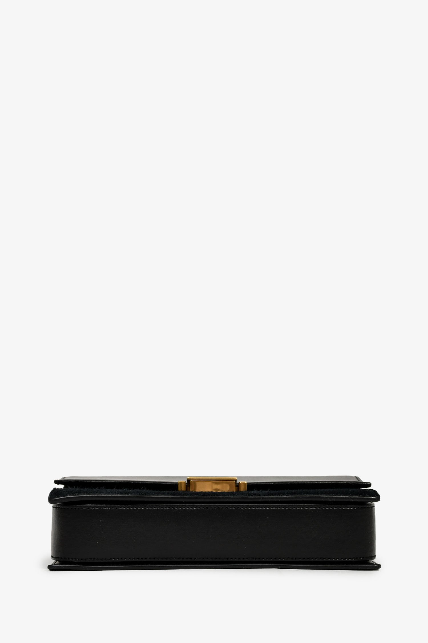 Saint Laurent 2017 Black Leather Suede Medium Bellechasse Shoulder Bag