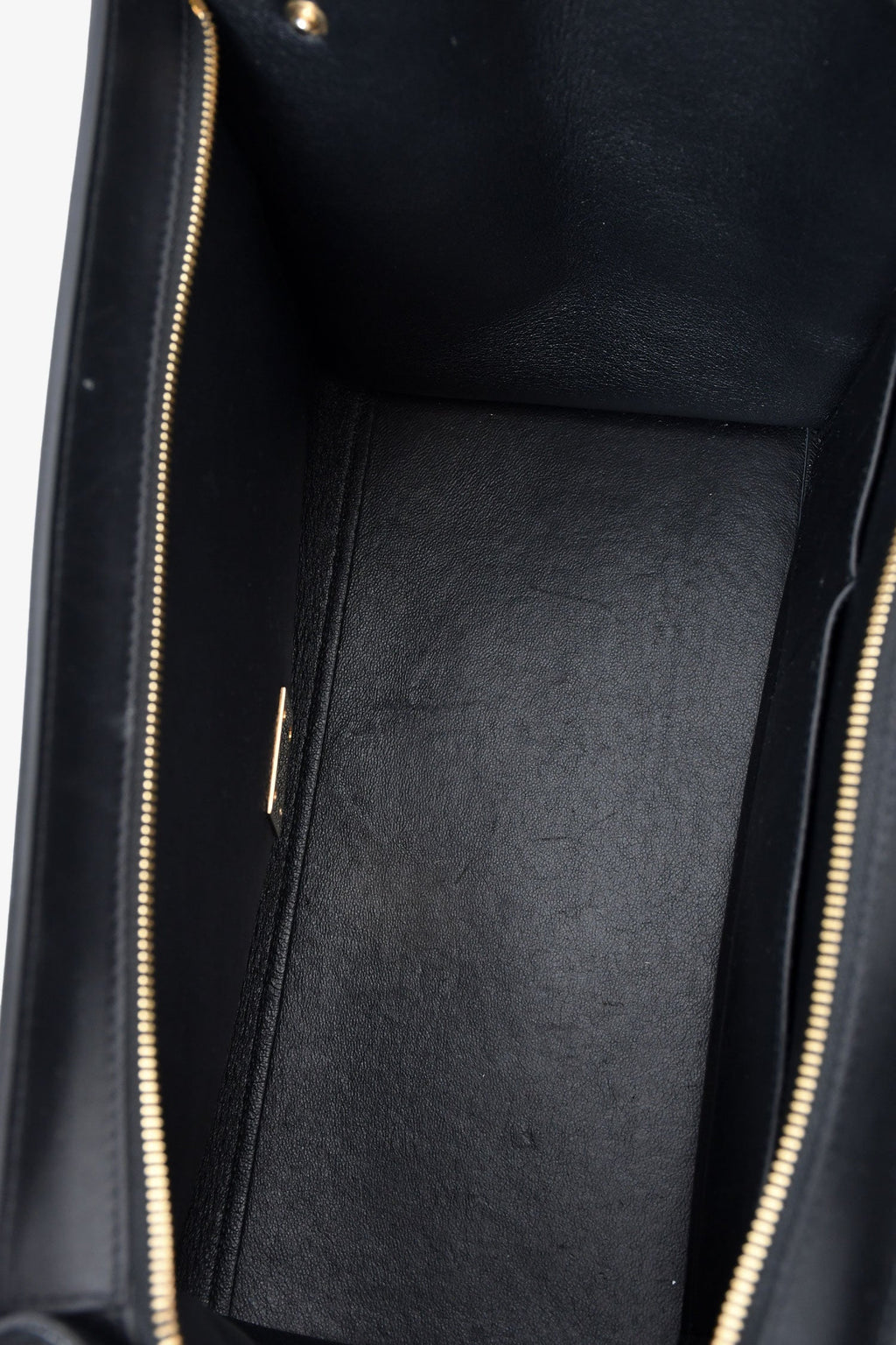 Celine 2012 Black Croc Embossed Leather Medium Trapeze Shoulder Bag