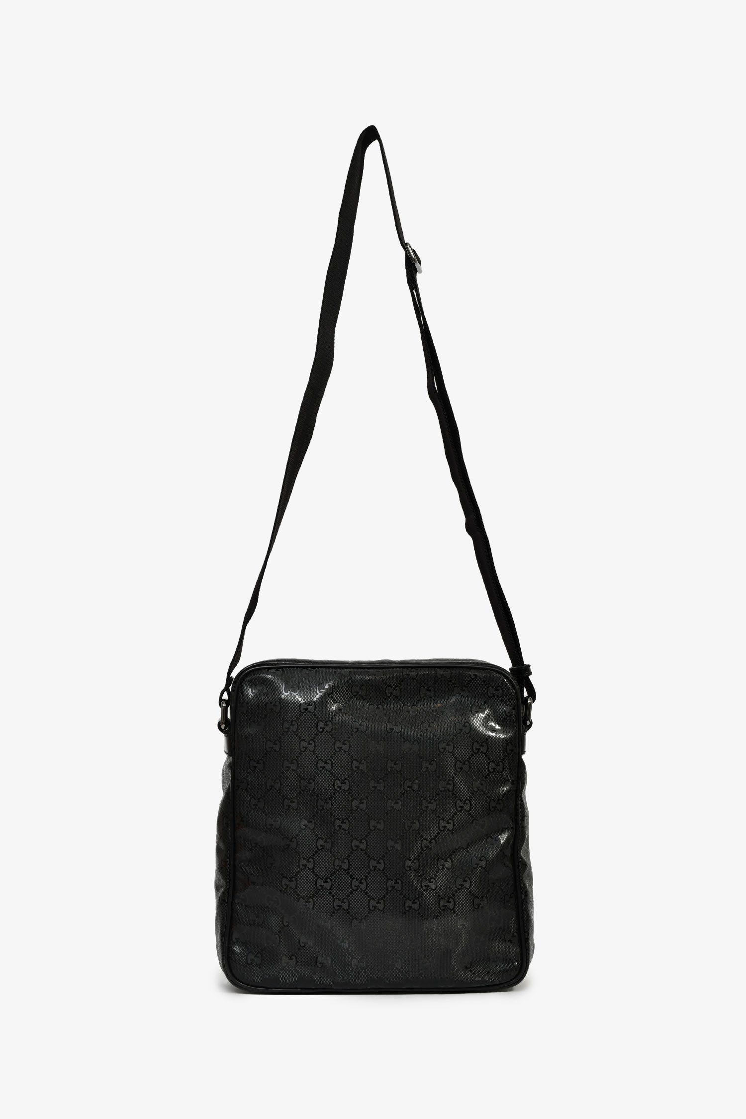 Gucci Black GG Imprime Messenger Bag