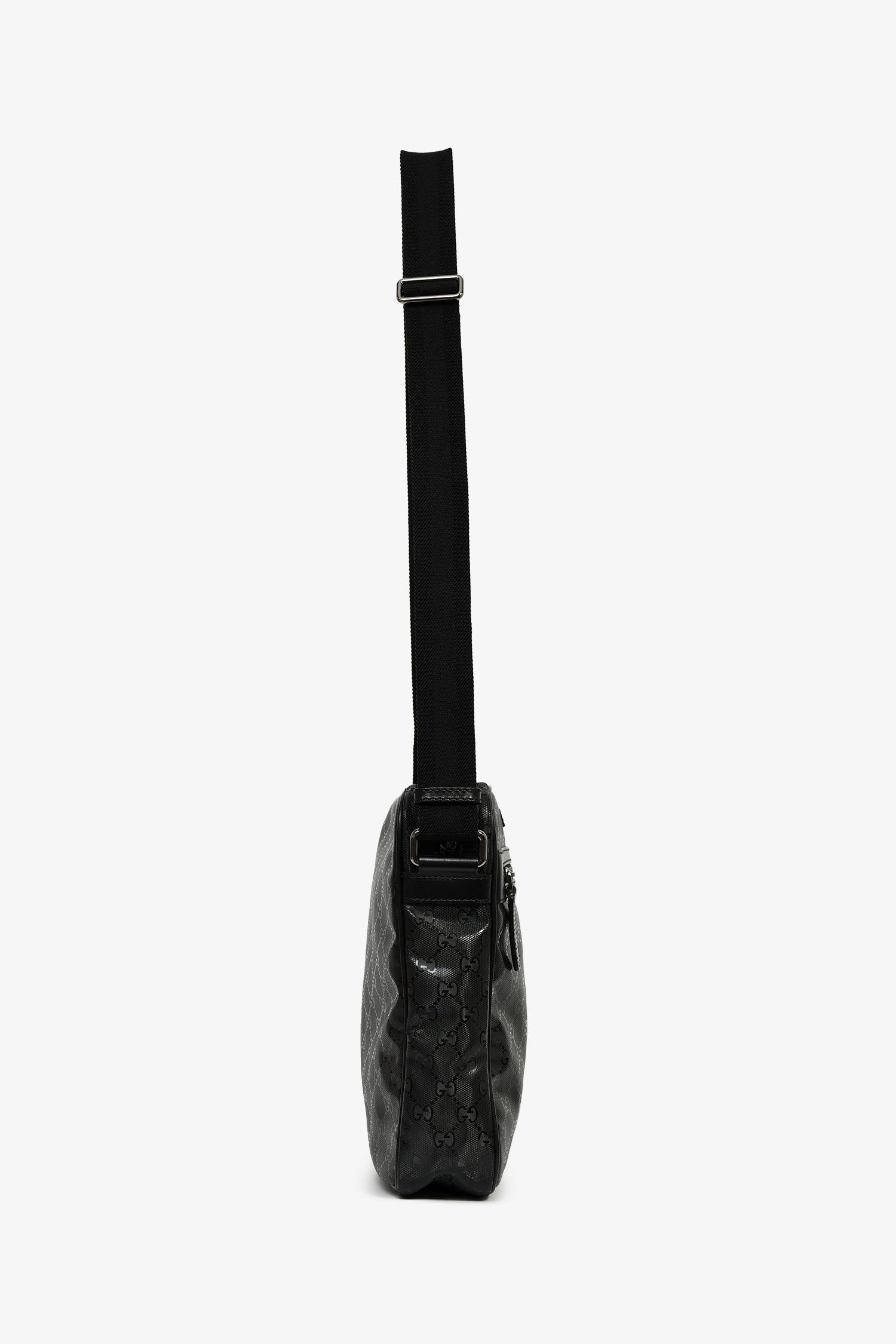 Gucci Black GG Imprime Messenger Bag