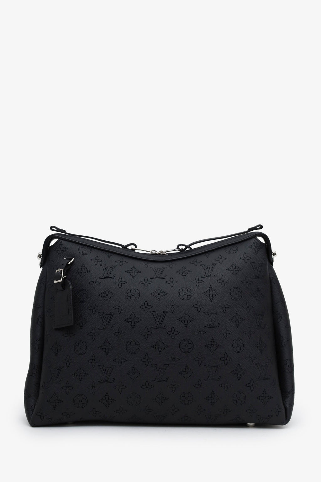 Louis Vuitton Black Monogram Mahina 'Hand It All' MM Bag