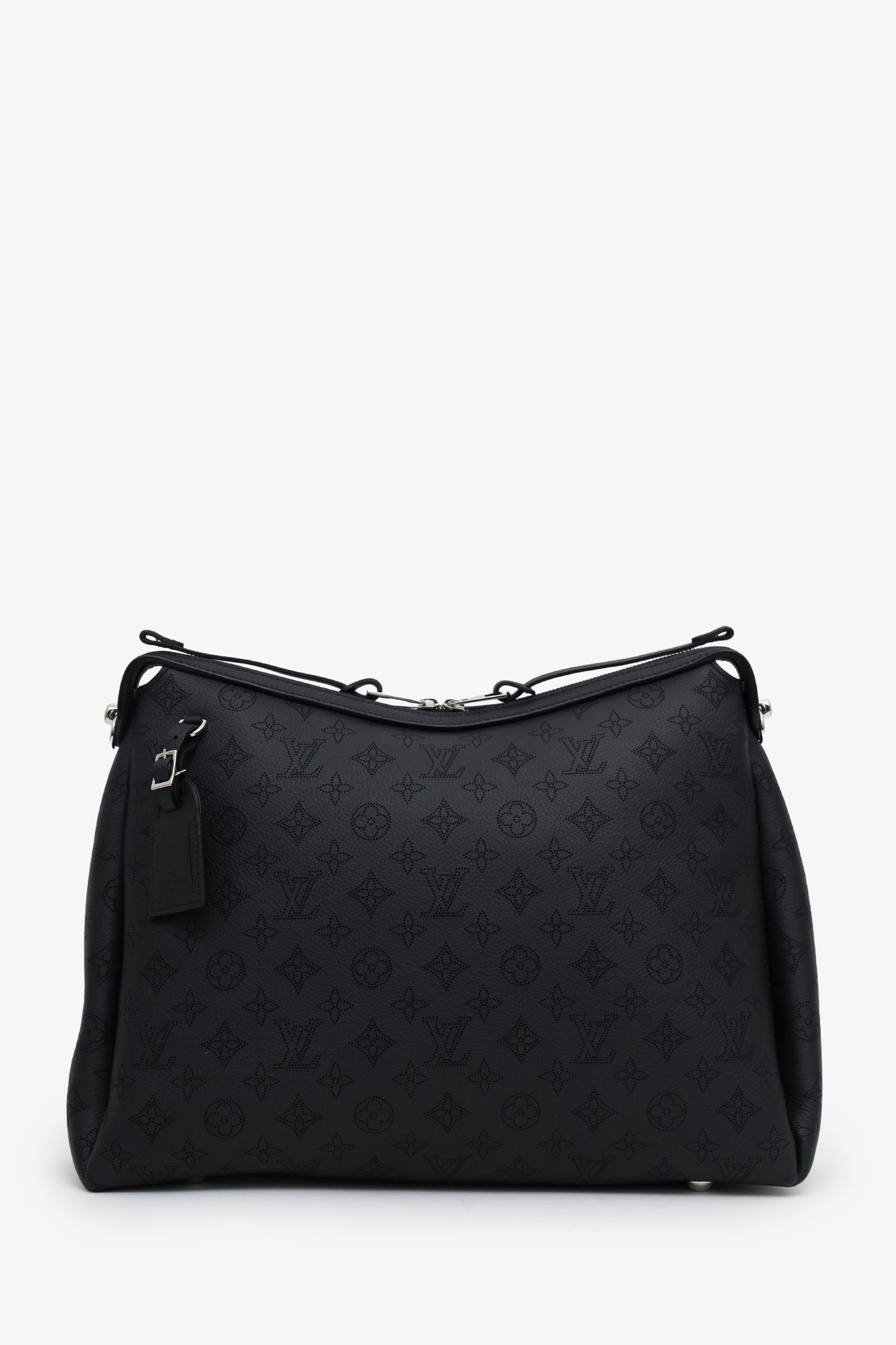 Louis Vuitton Black Monogram Mahina 'Hand It All' MM Bag