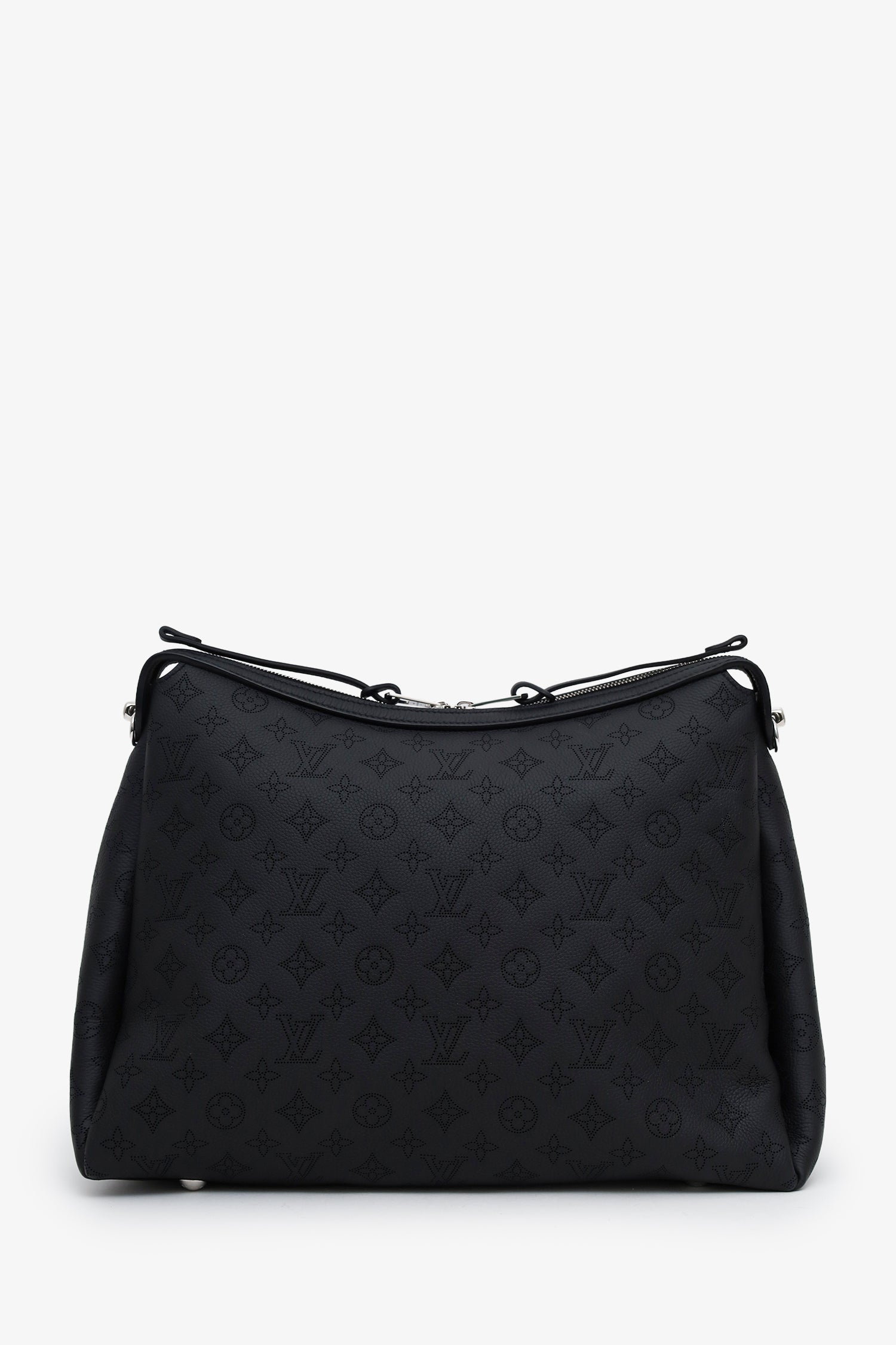 Louis Vuitton Black Monogram Mahina 'Hand It All' MM Bag