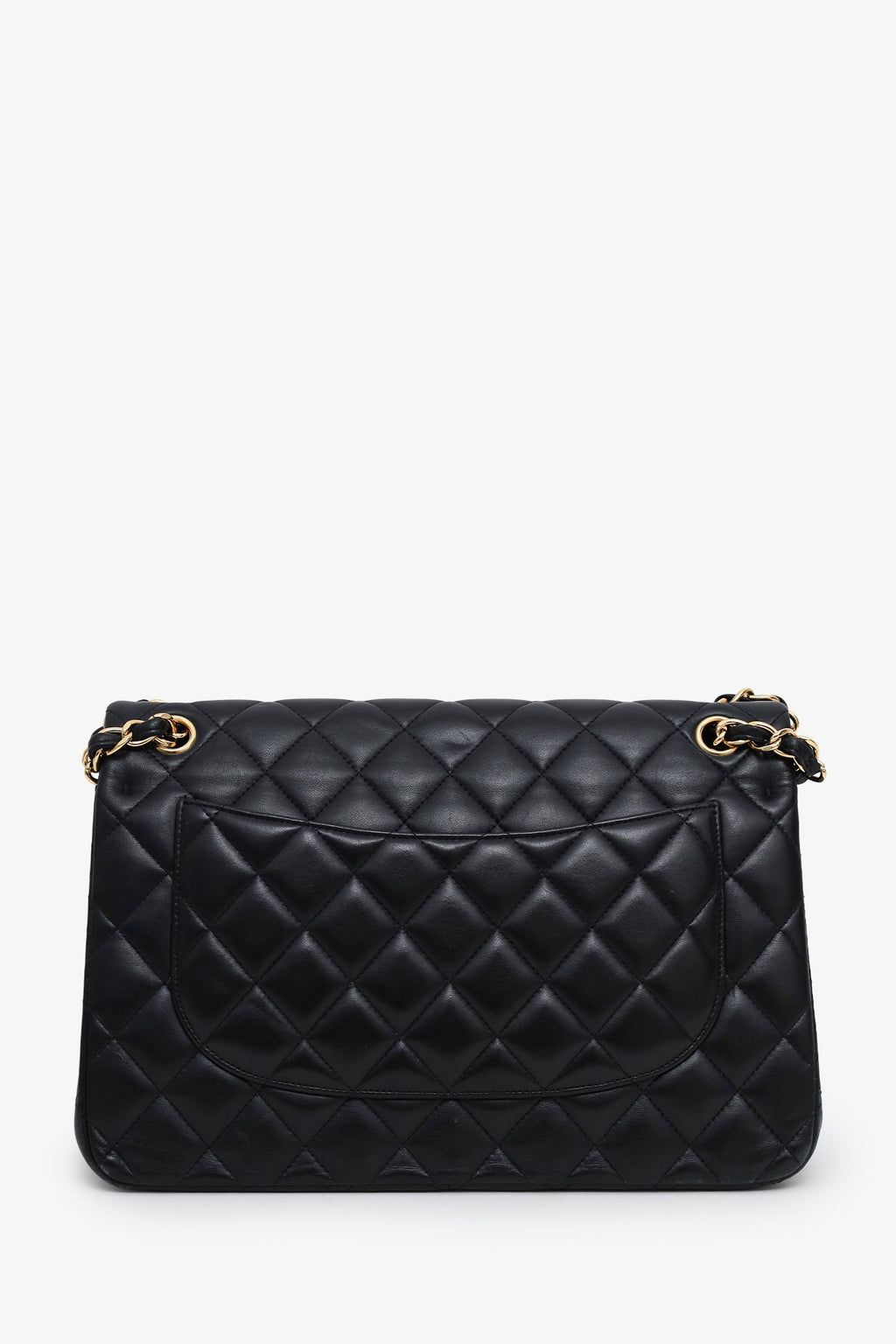 Chanel™ 2019 Black Lambskin Jumbo Double Flap Bag GHW