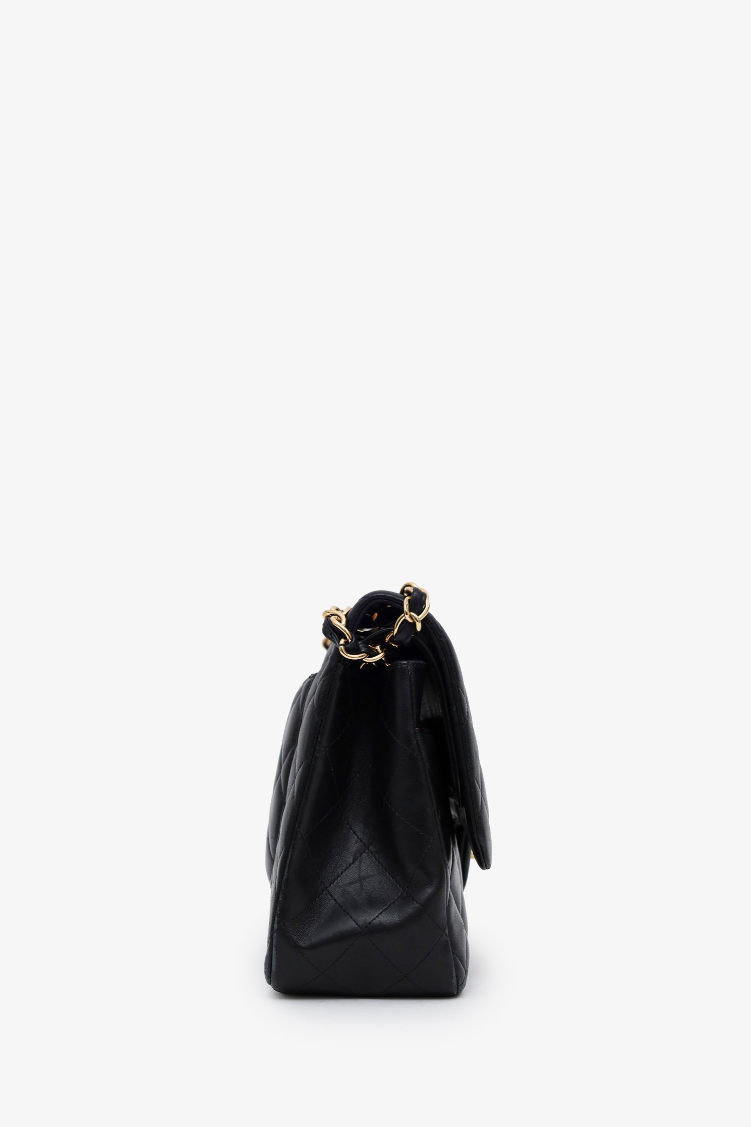 Chanel™ 2019 Black Lambskin Jumbo Double Flap Bag GHW