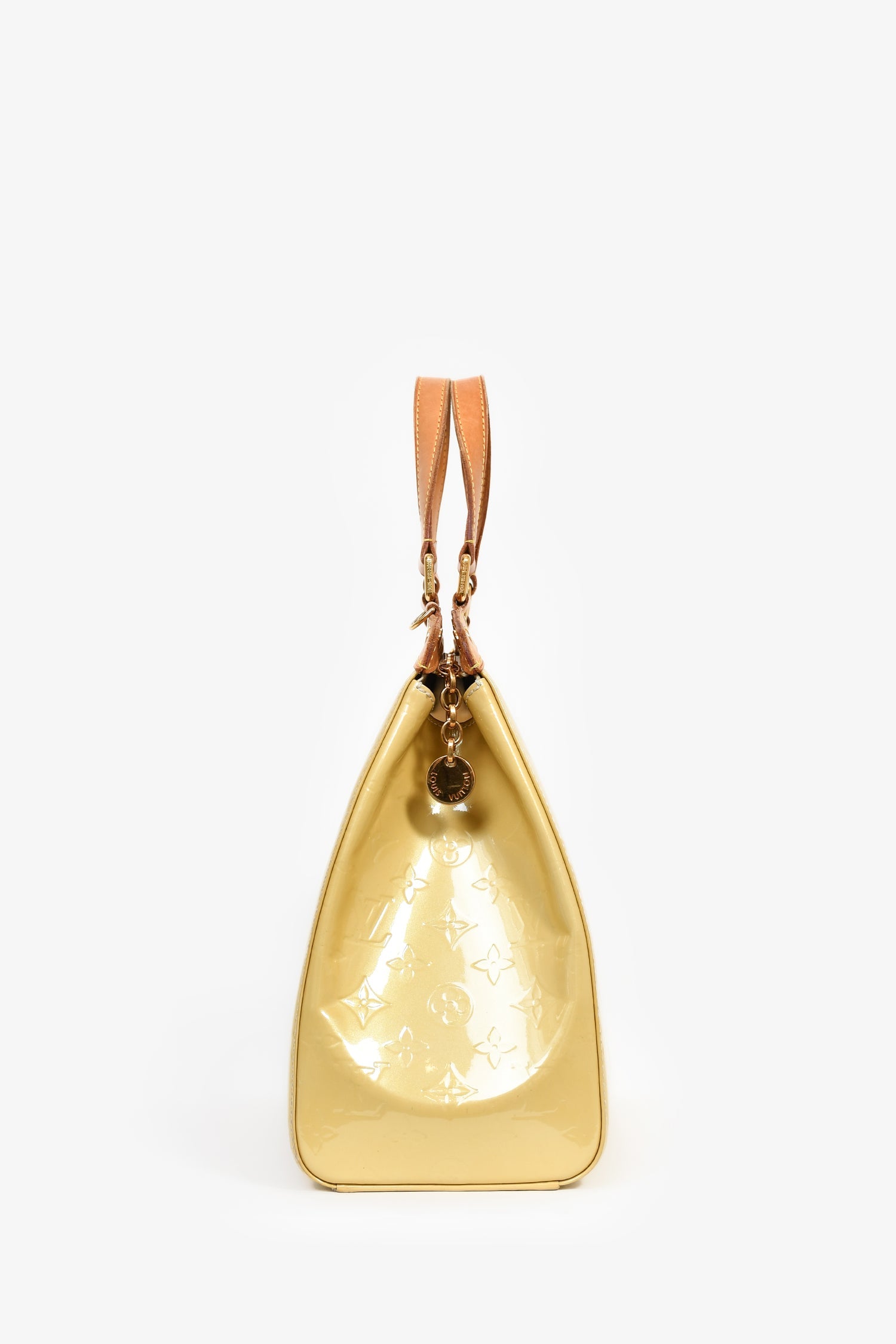 Louis Vuitton 2012 Beige Vernis Brea GM Top Handle Bag