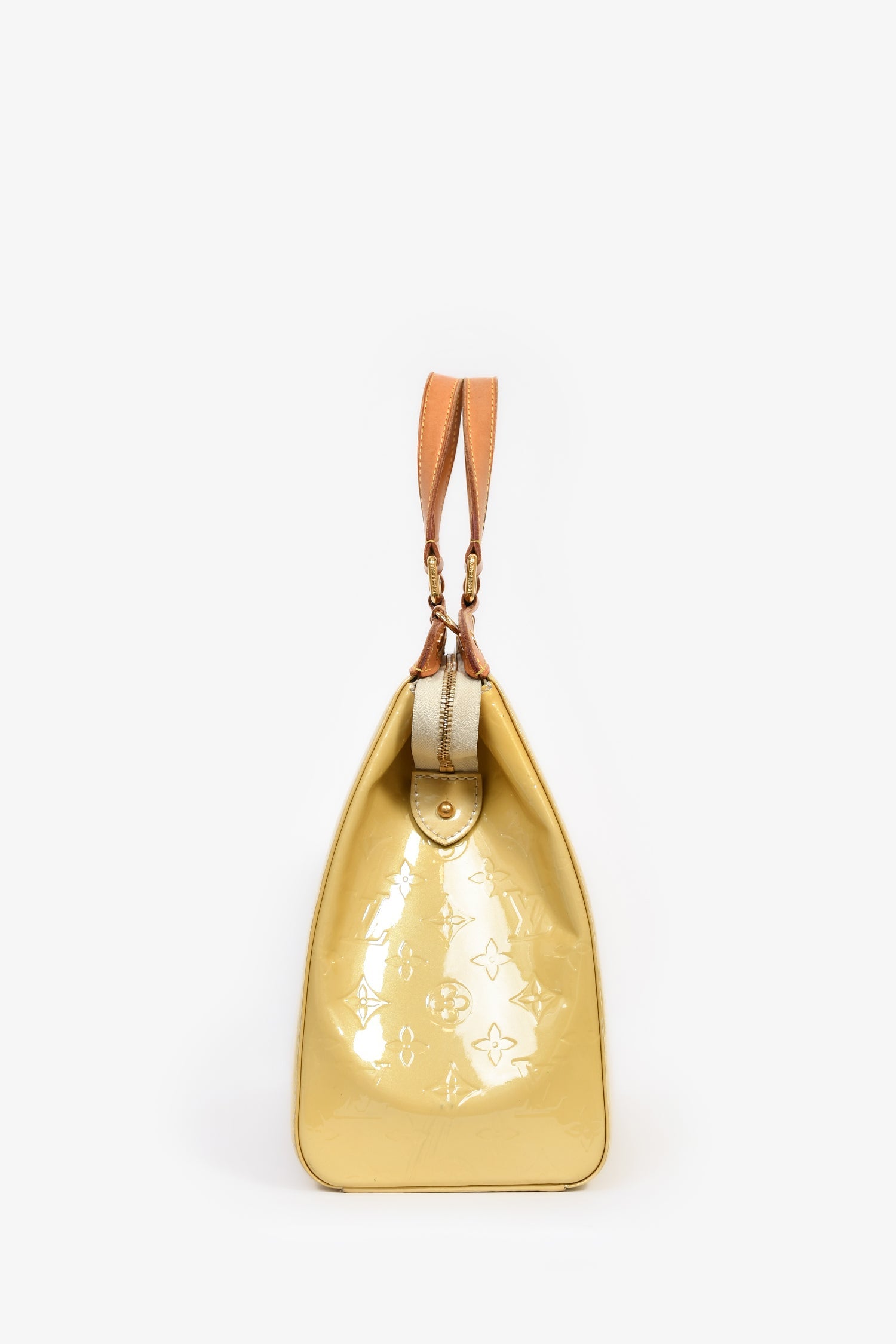 Louis Vuitton 2012 Beige Vernis Brea GM Top Handle Bag