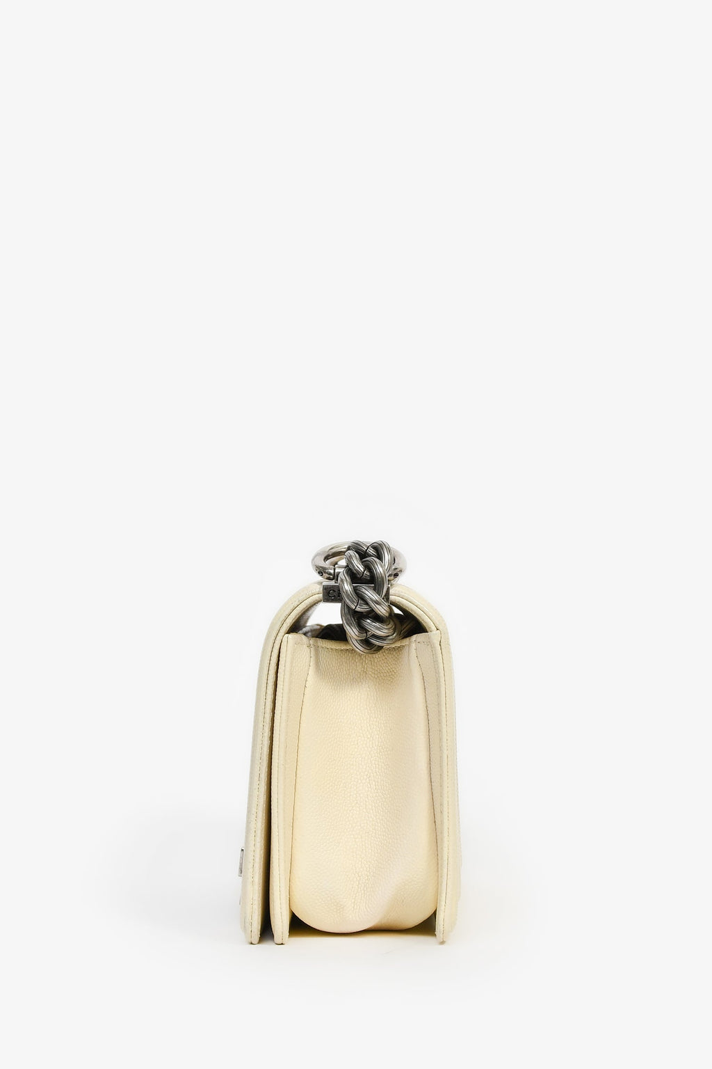 Chanel™ 2016-17 Cream Caviar Leather Small Boy Bag SHW