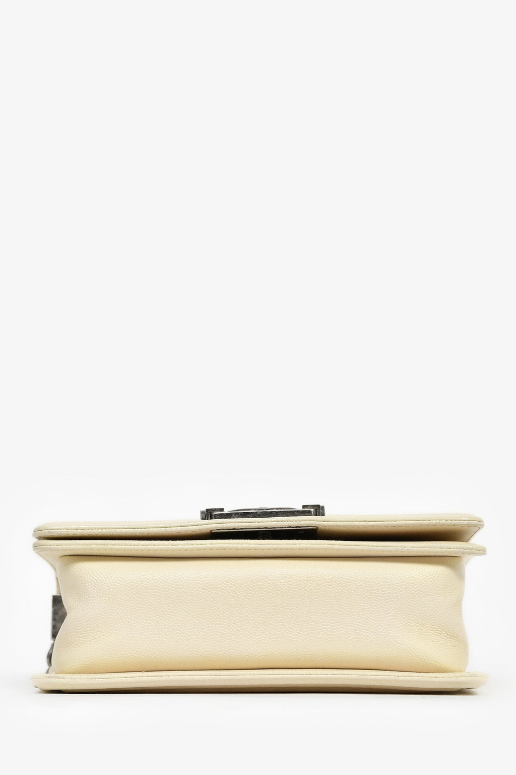 Chanel™ 2016-17 Cream Caviar Leather Small Boy Bag SHW