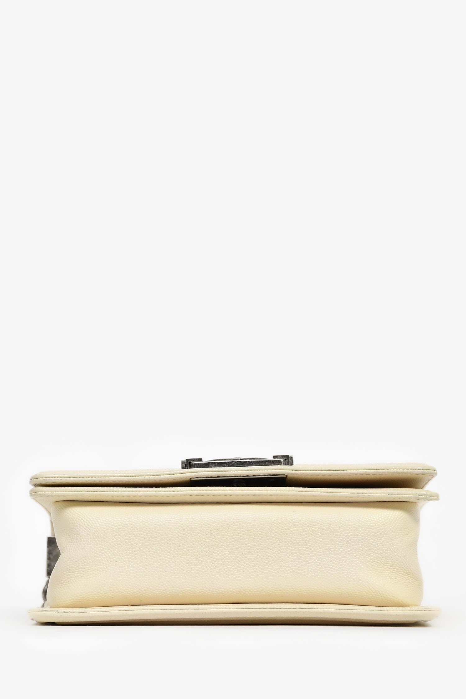Chanel™ 2016-17 Cream Caviar Leather Small Boy Bag SHW