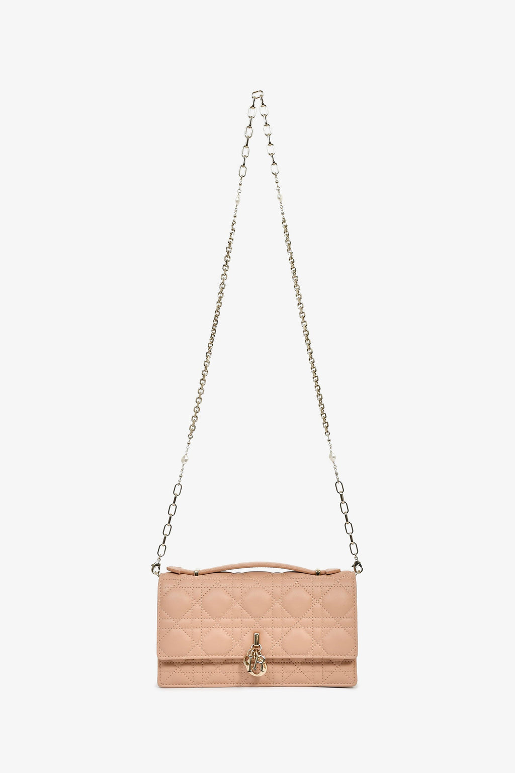 Christian Dior 2023 Beige Rose des Vents Cannage Leather My Dior Mini Bag