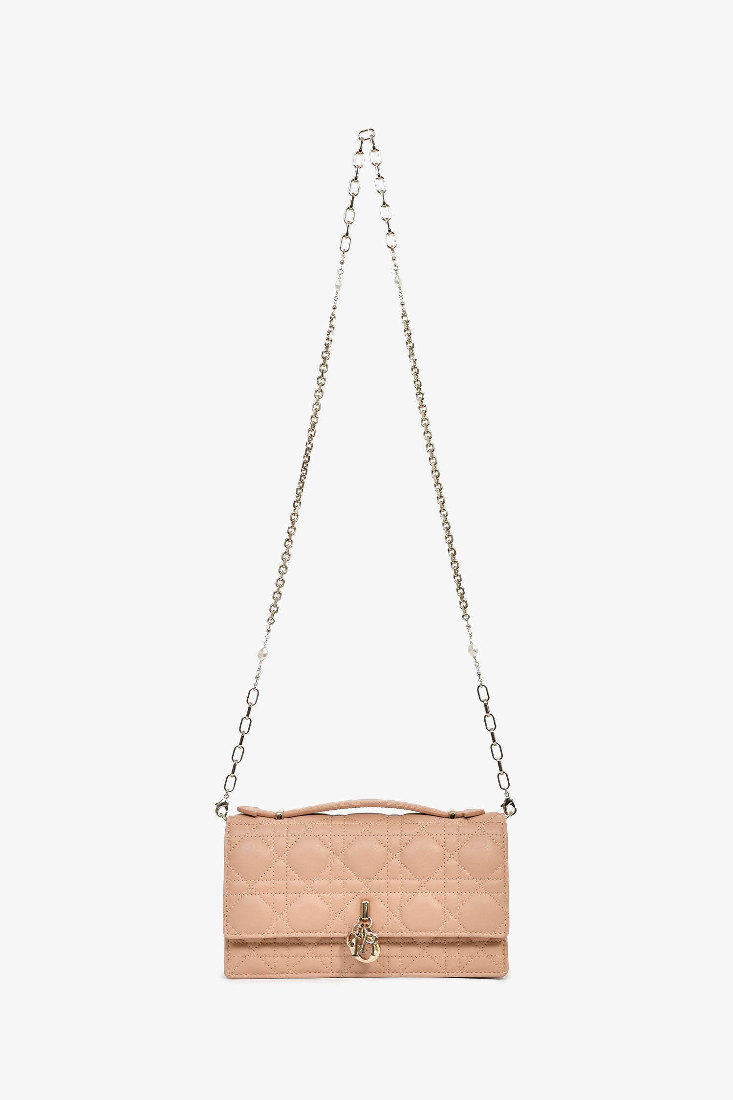 Christian Dior 2023 Beige Rose des Vents Cannage Leather My Dior Mini Bag