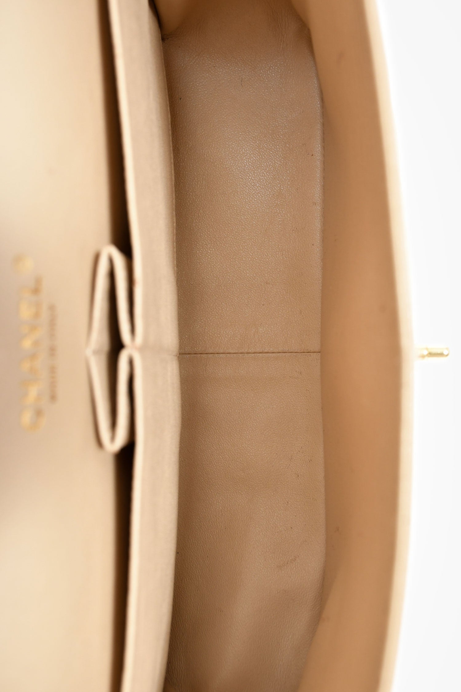 Chanel™ 2011 Beige Caviar Leather Jumbo Double Flap Bag