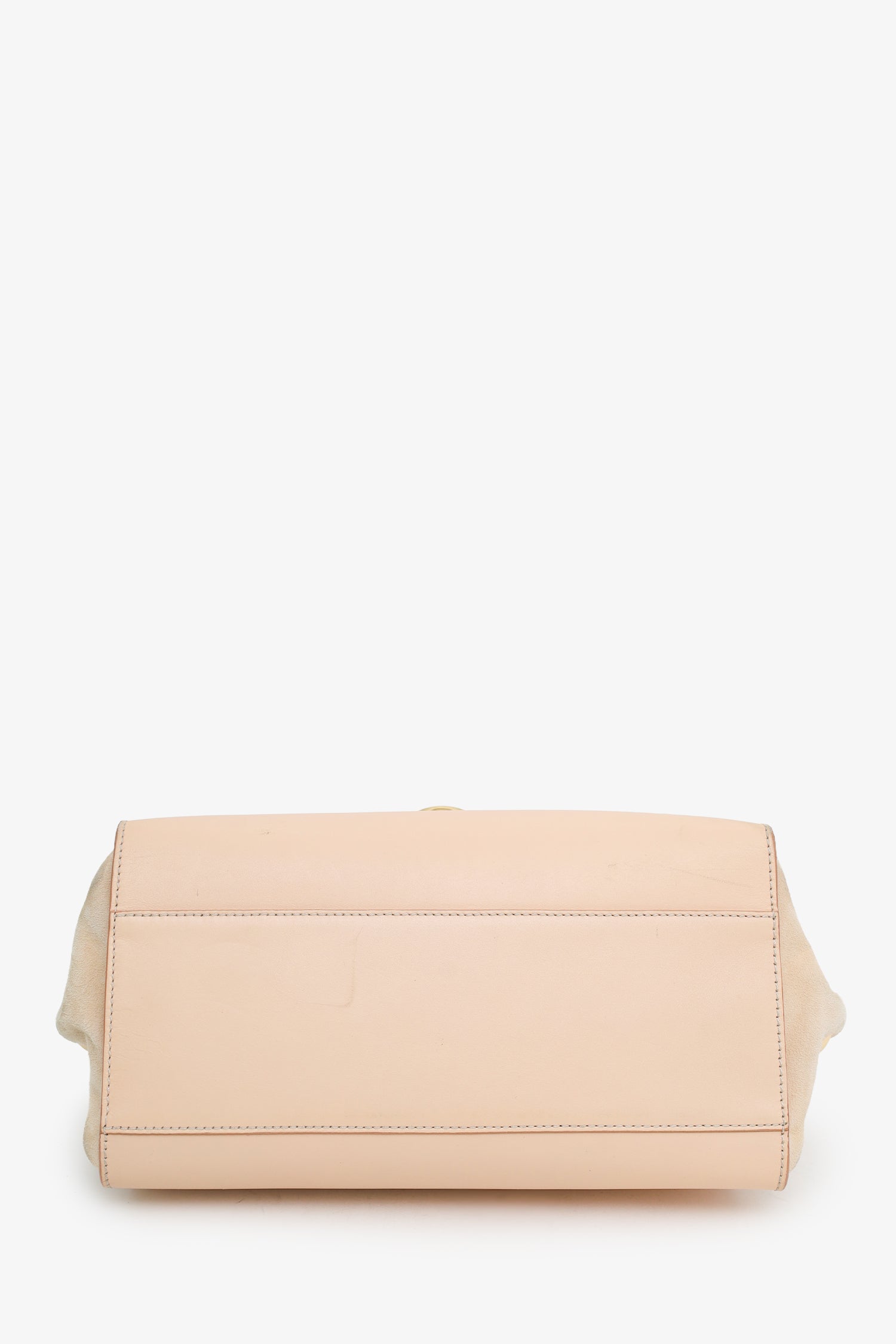 Salvatore Ferragamo Pink Leather/Suede 'Gancio' Top Handle Bag GHW
