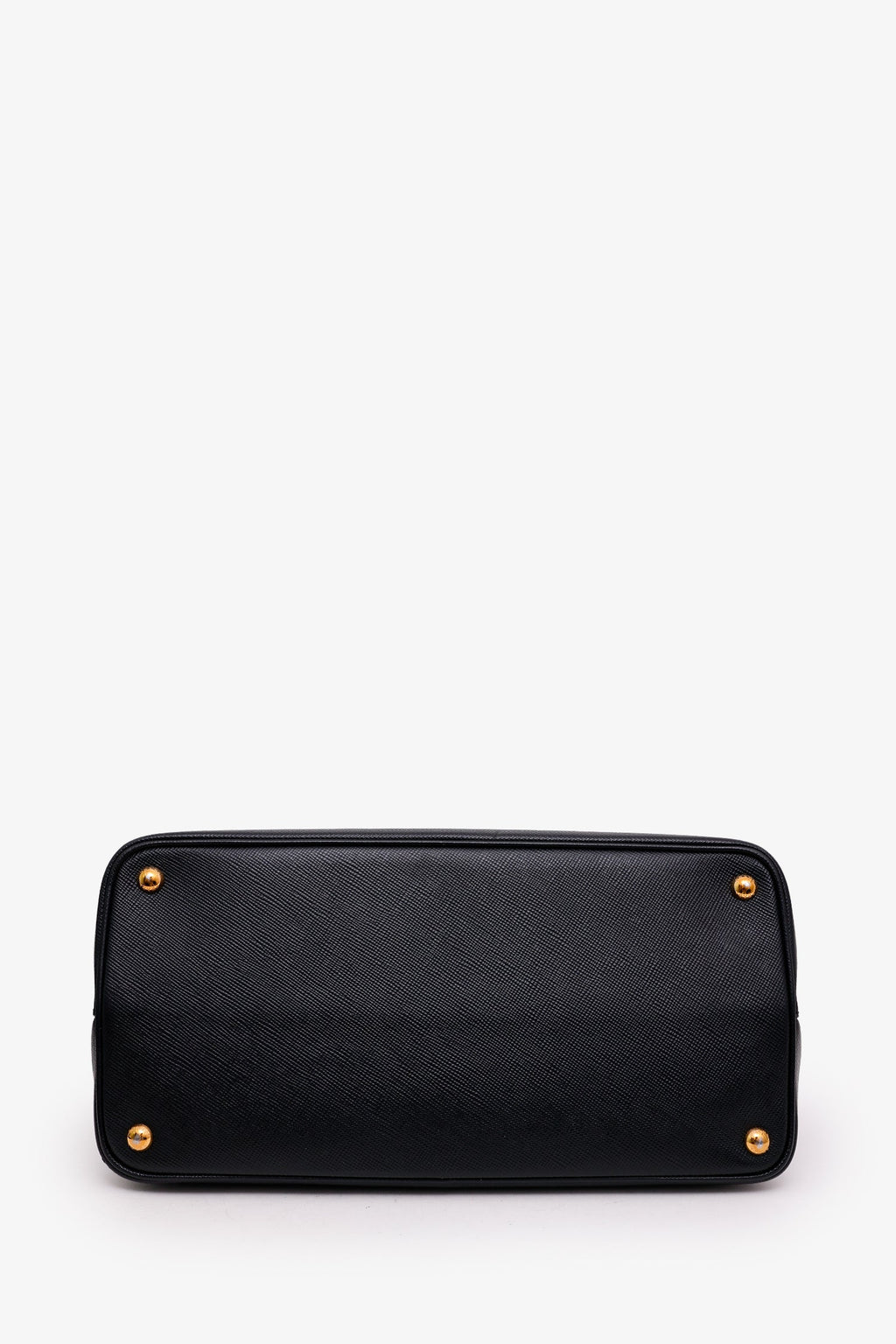 Prada Black Saffiano Cuir Leather Medium Double Handle Tote Bag