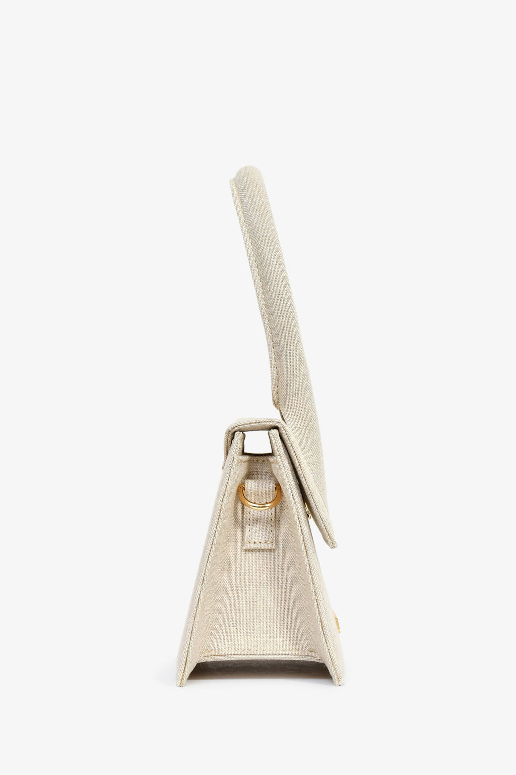 Jacquemus Light Beige Canvas Medium Chiquito Top Handle With Strap
