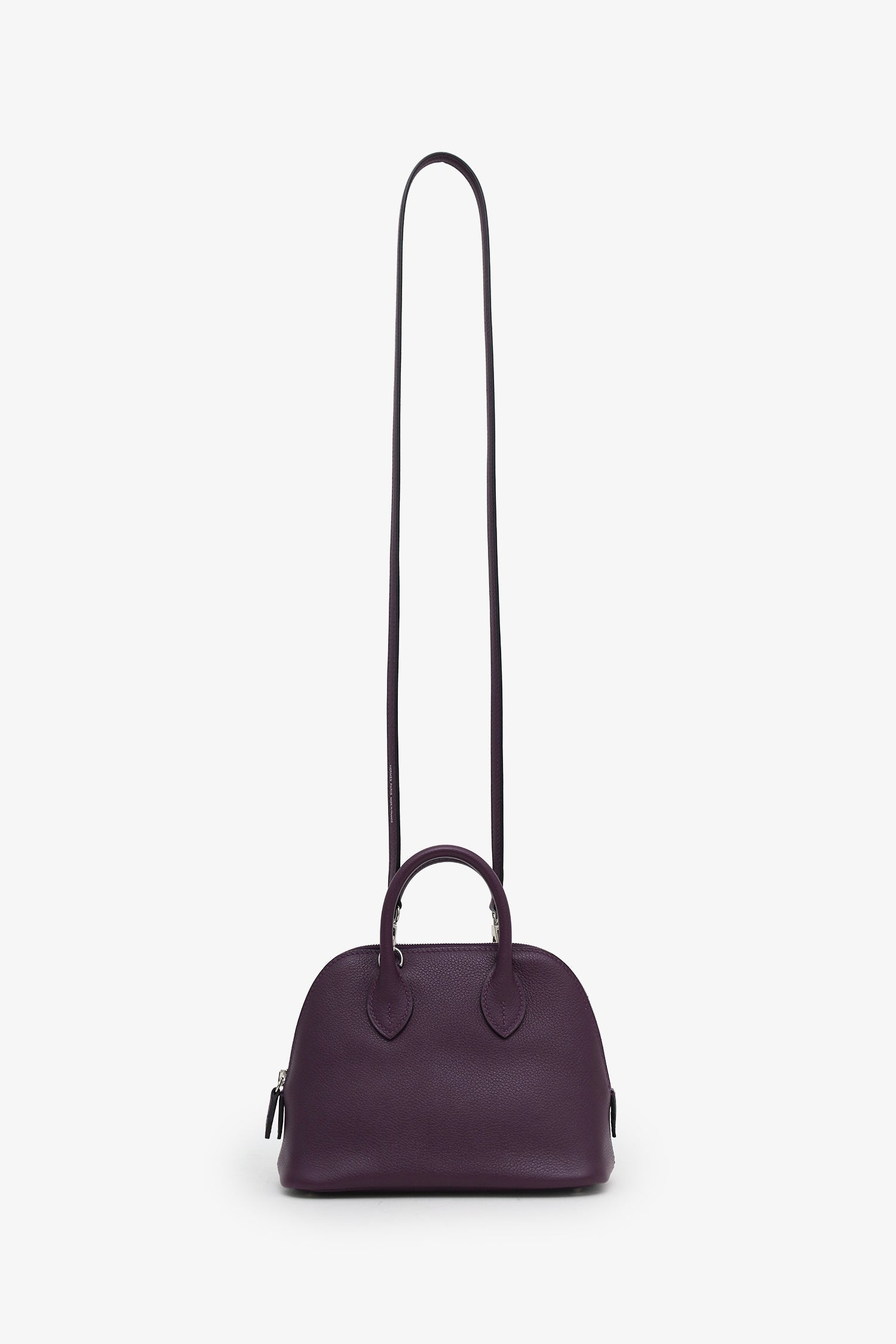 Hermès 2022 Cassis Chevre Mysore Bolide 1923 Mini Top Handle With Strap