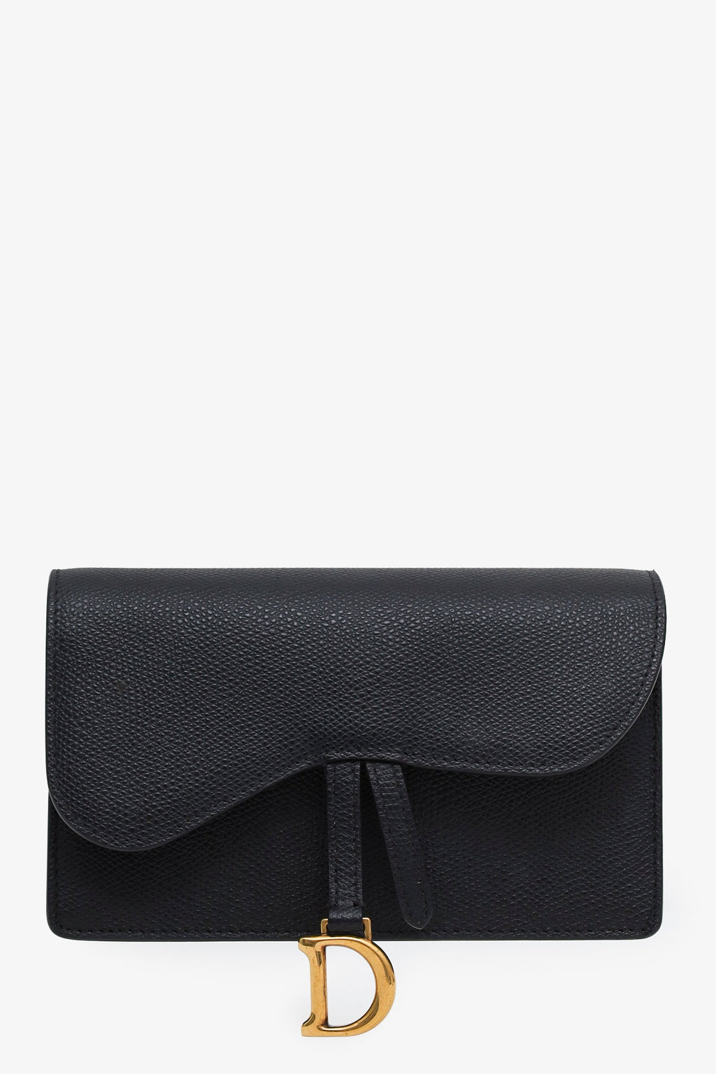 Christian Dior 2019 Black Leather Saddle Belt Bag