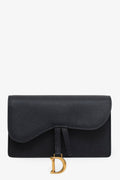 Christian Dior 2019 Black Leather Saddle Belt Bag