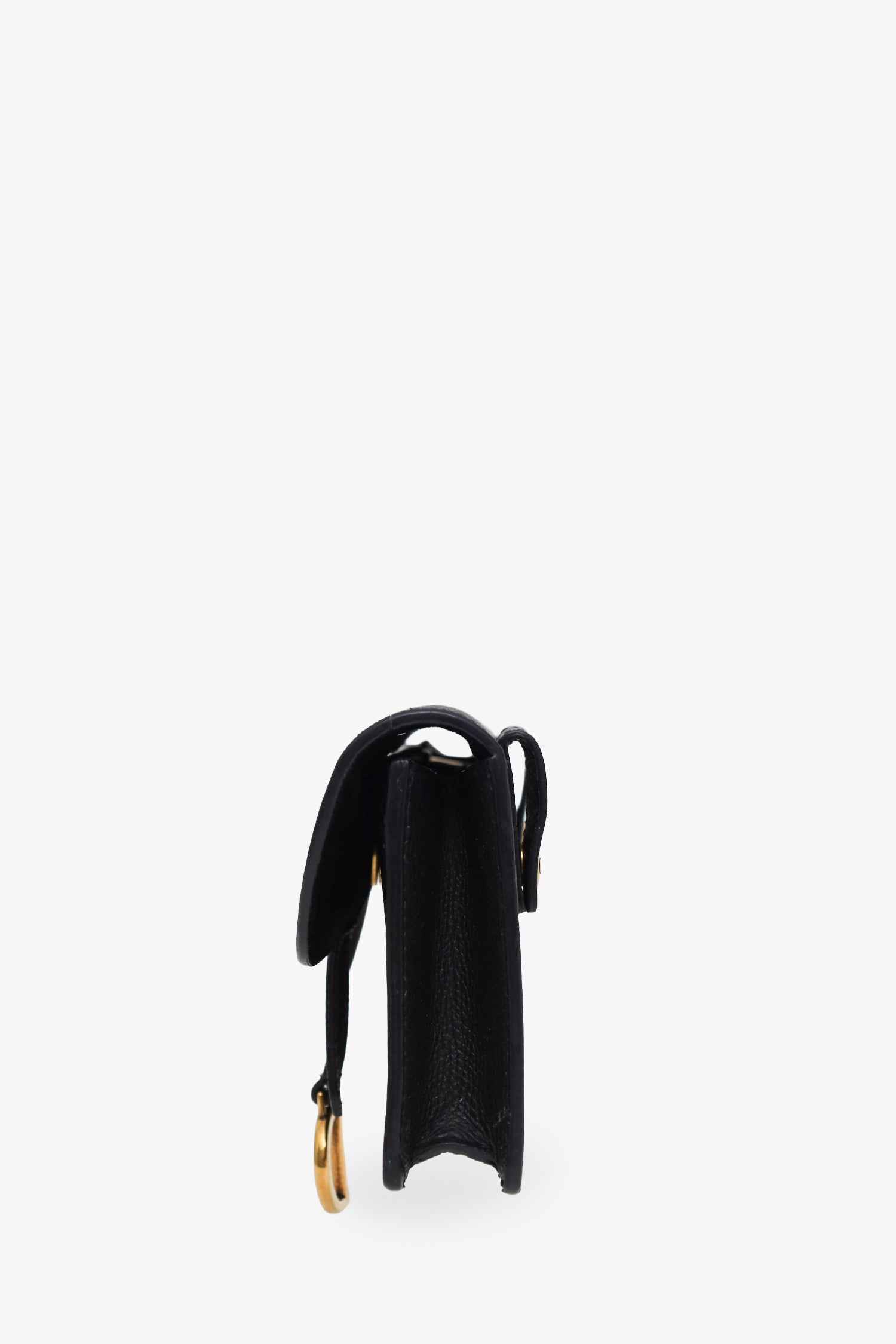 Christian Dior 2019 Black Leather Saddle Belt Bag