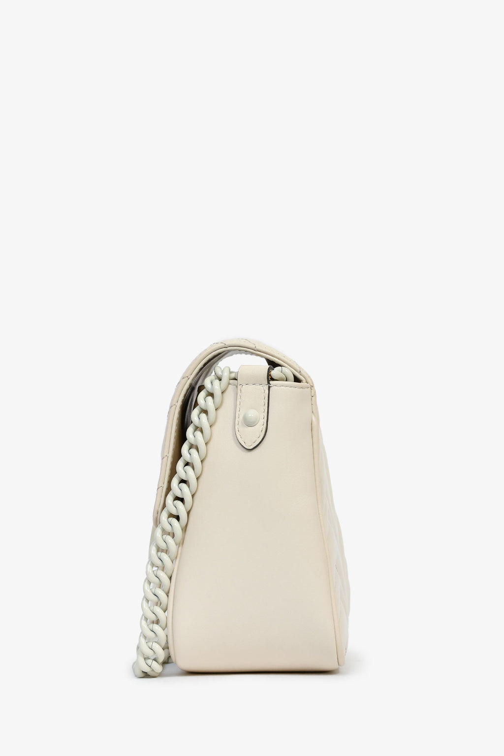 Gucci 2023 Cream Chevron Leather Monochrome Marmont Bag