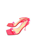 Mach & Mach Neon Pink French Bow Square Toe Sandal 36.5