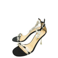 Mach & Mach Black Floating Crystal Bow Sandal 36