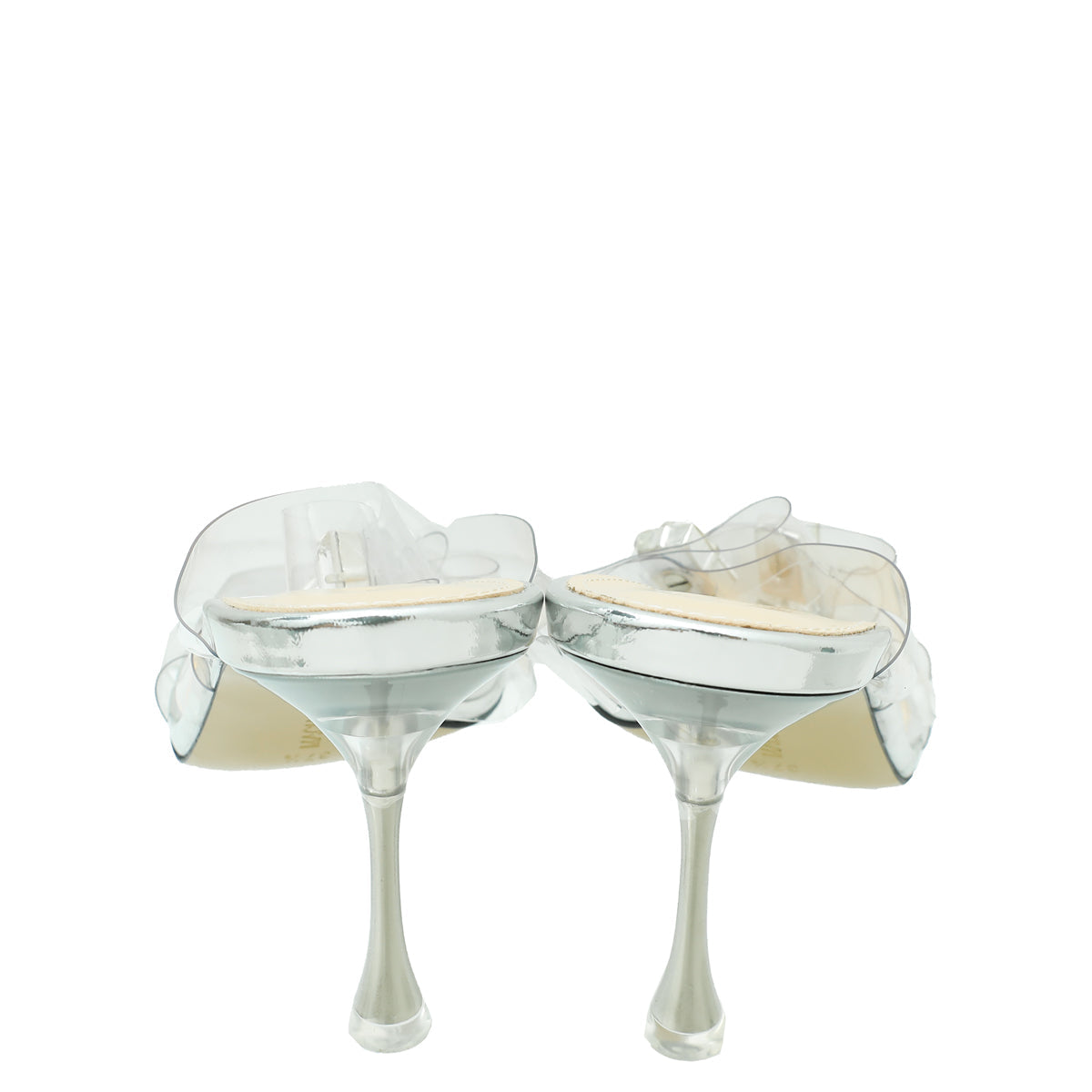Mach & Mach Clear French Triple Bow PVC Mule 37.5