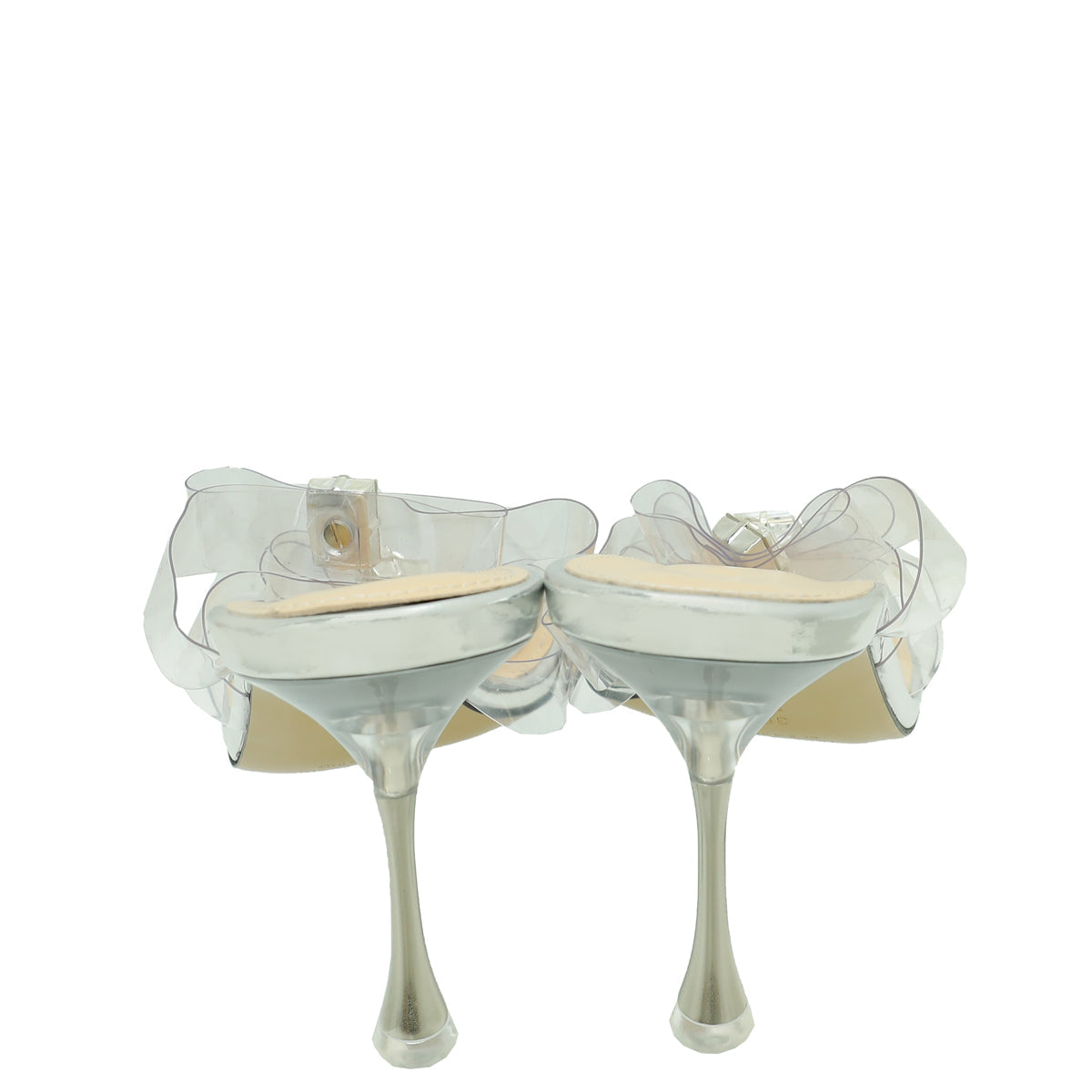 Mach & Mach Clear French Triple Bow PVC Mule 39