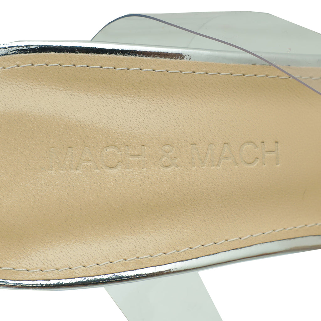 Mach & Mach Clear French Triple Bow PVC Mule 39
