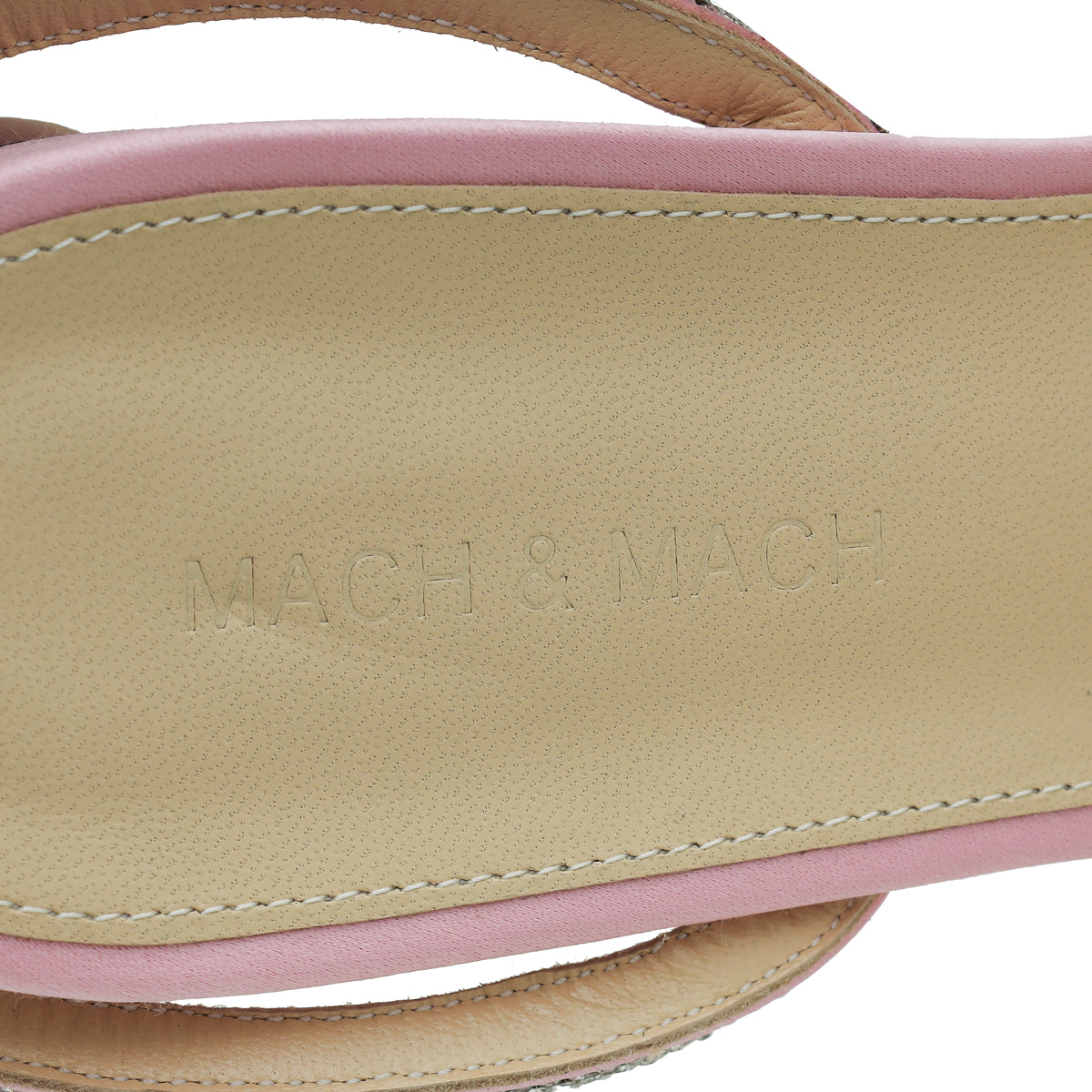Mach & Mach Pink Double Bow Crystal Flat Pumps 40