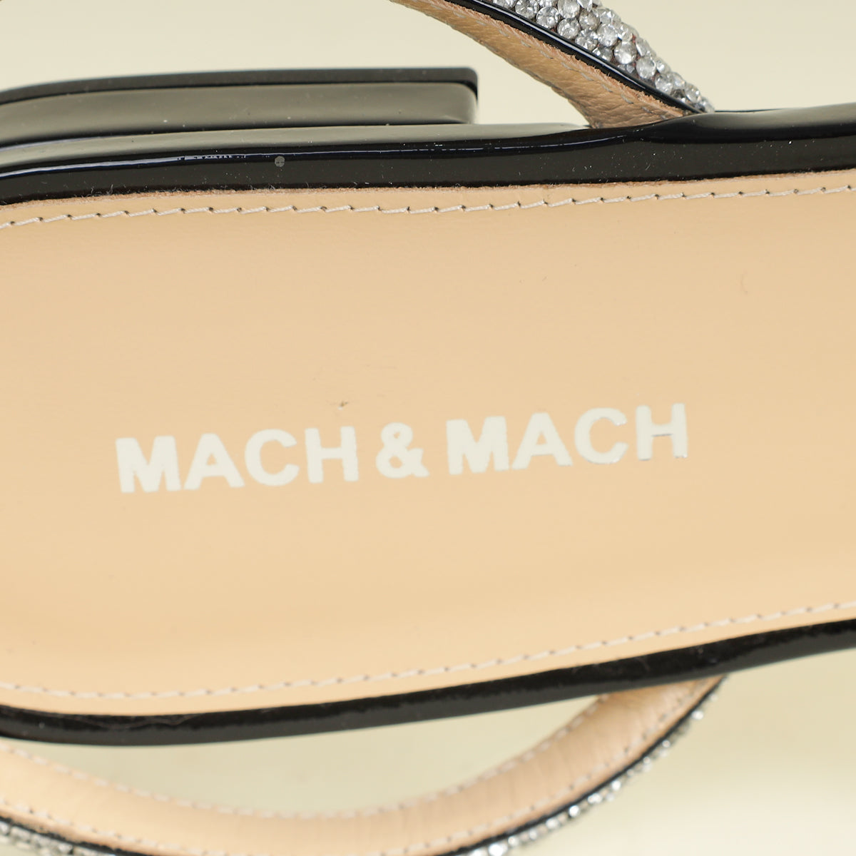 Mach & Mach Black Triple Heart Ankle Strap Flats 41