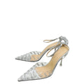 Mach & Mach Bicolor Embellished PVC Crystal Ankle Strap 41