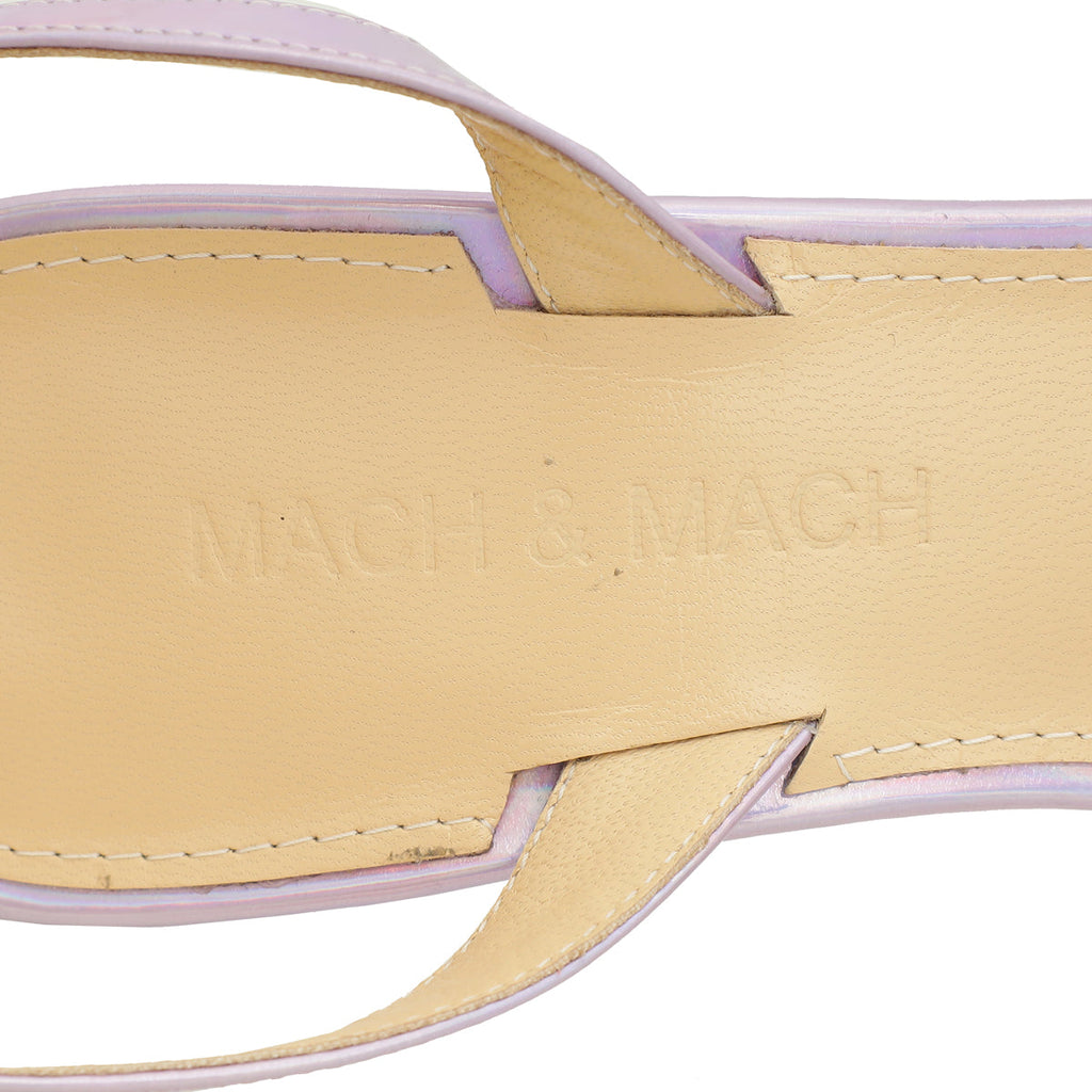 Mach & Mach Liliac Iridescent French Bow Sandal 36.5