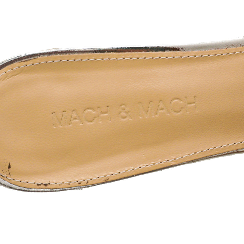 Mach & Mach Bicolor Crystal Embellished PVC Mules 37.5