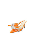 Mach & Mach Orange Crysrtal Bow PVC Mules 38