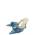 Mach & Mach Bicolor Crystal Embellished PVC Mules 36.5