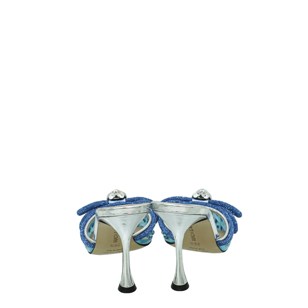 Mach & Mach Bicolor Crystal Embellished PVC Mules 36.5