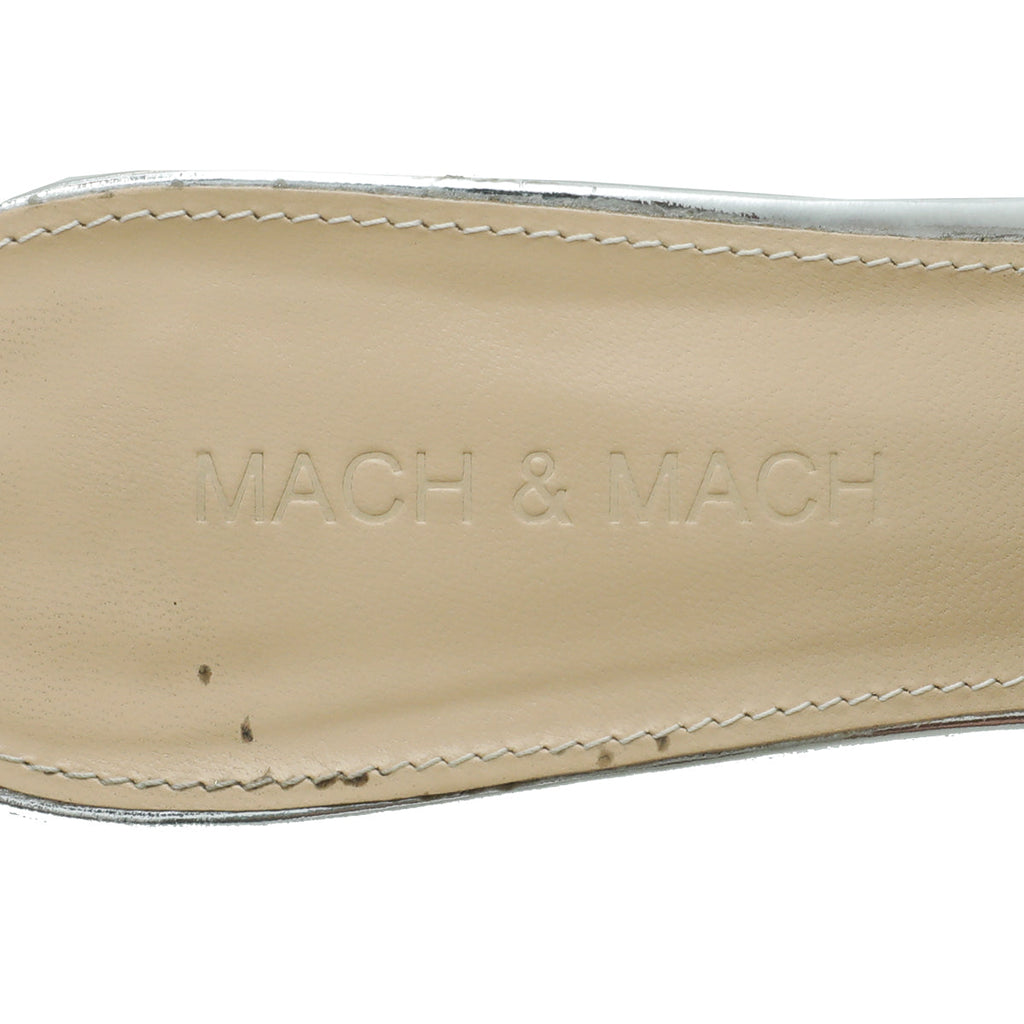 Mach & Mach Bicolor Crystal Embellished PVC Mules 36.5
