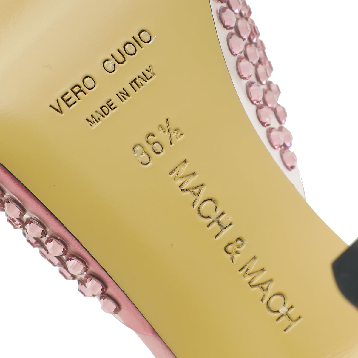 Mach & Mach Pink PVC & Satin Crystal Carrie Rose Mules 36.5