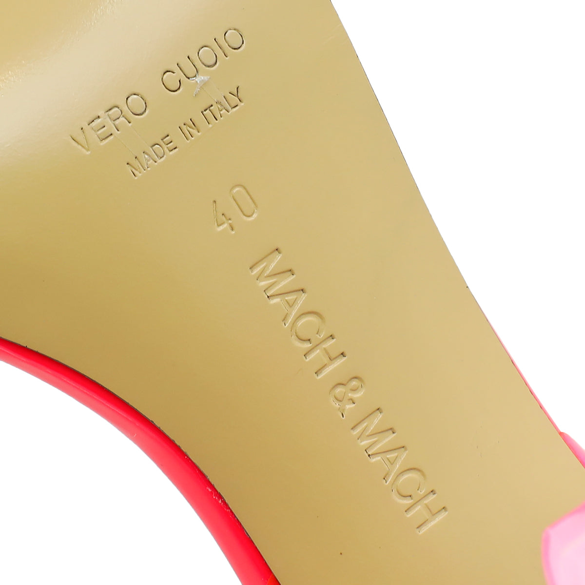 Mach & Mach Hot Pink French Bow Square Toe Sandal 40