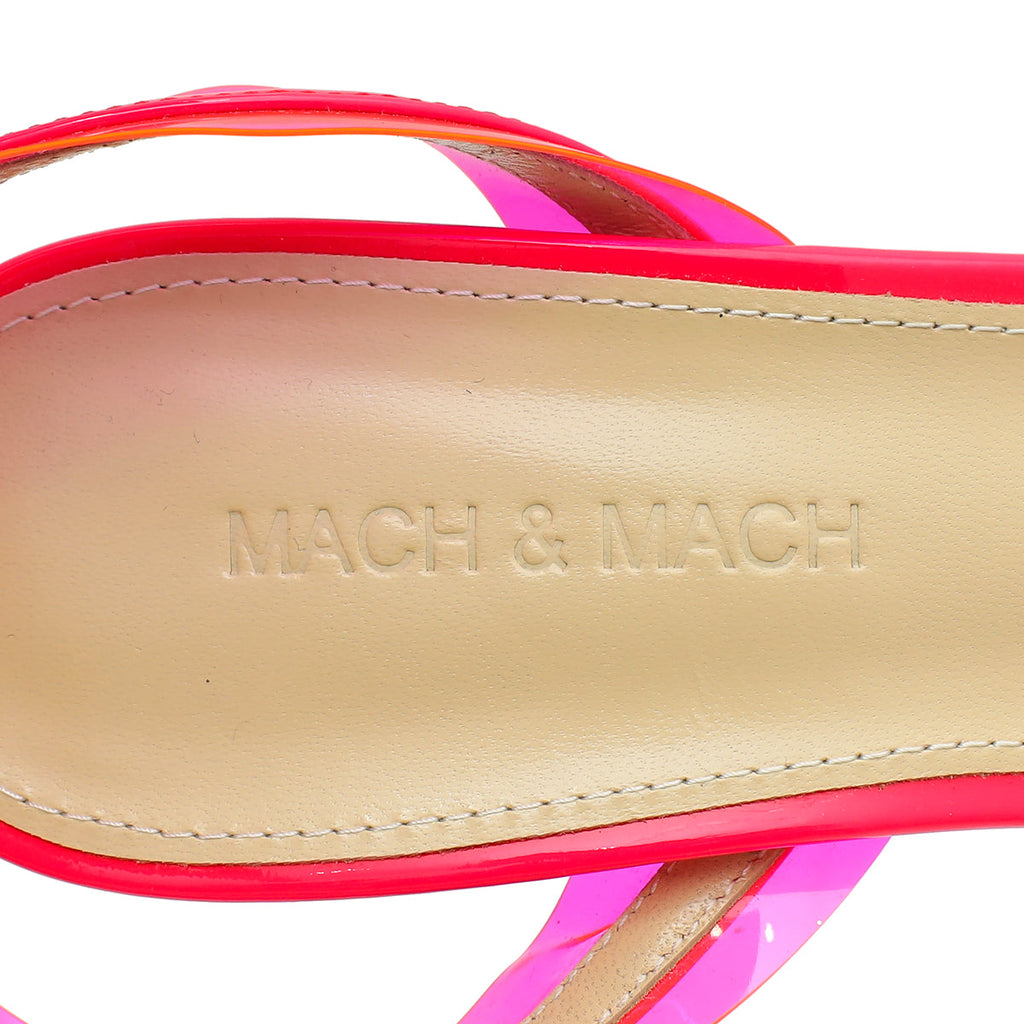 Mach & Mach Hot Pink French Bow Square Toe Sandal 40