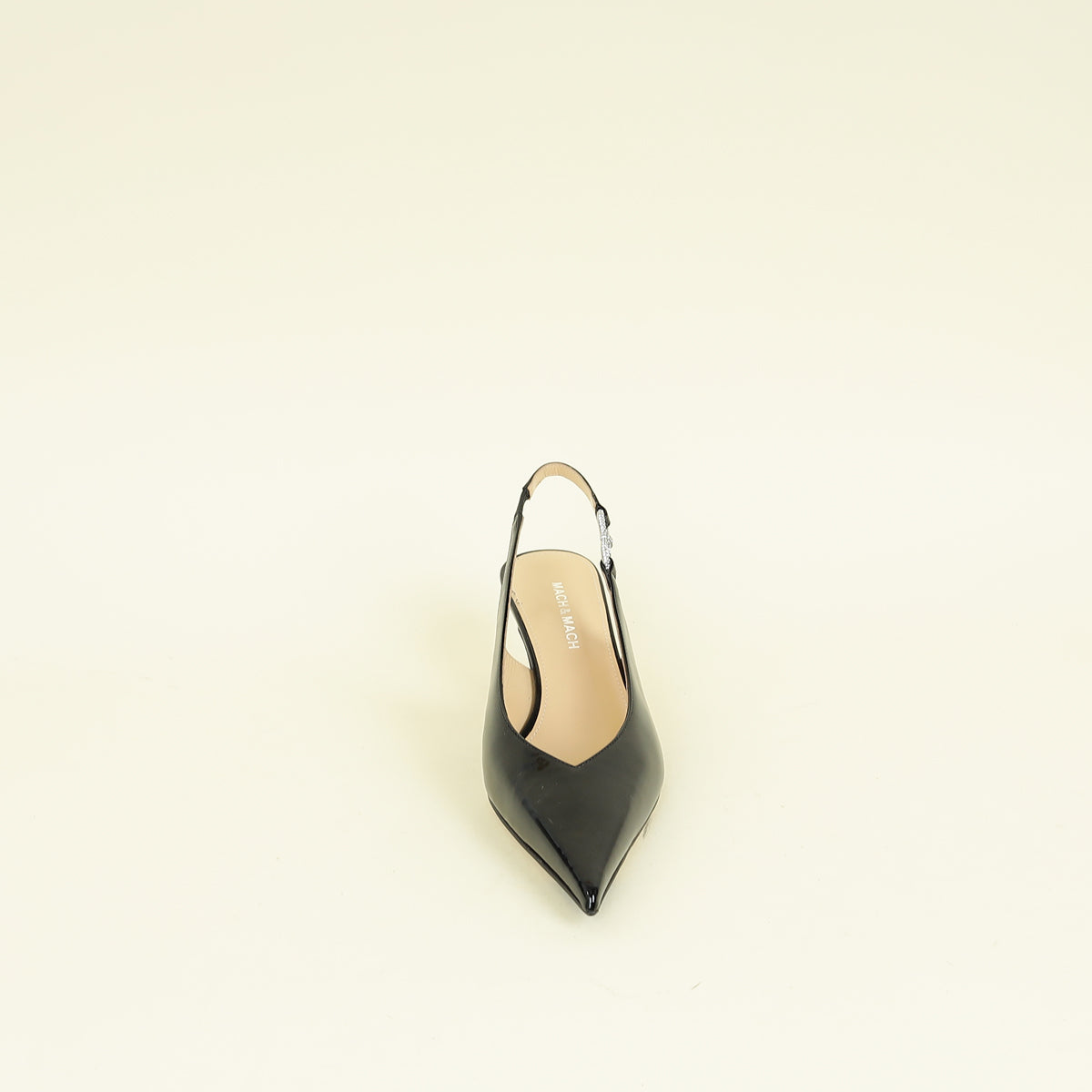 Mach & Mach Black Pointed Toe Crystal Bow Pumps 37